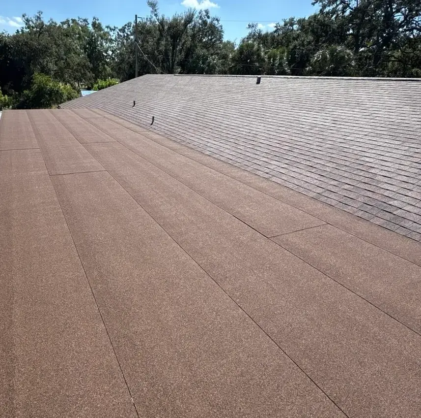 Modified bitumen flat roof by RoofX, Tampa Bay commercial roofing