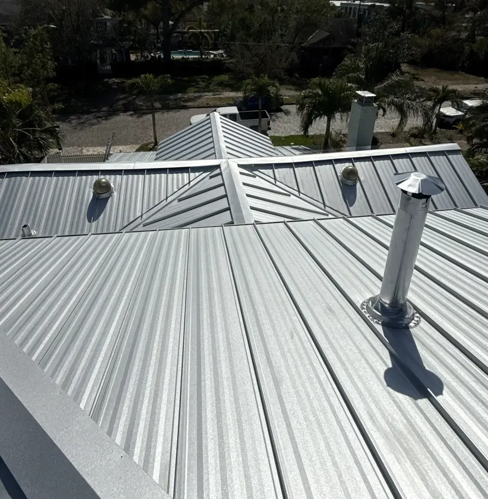 Standing-seam metal install in Hyde Park